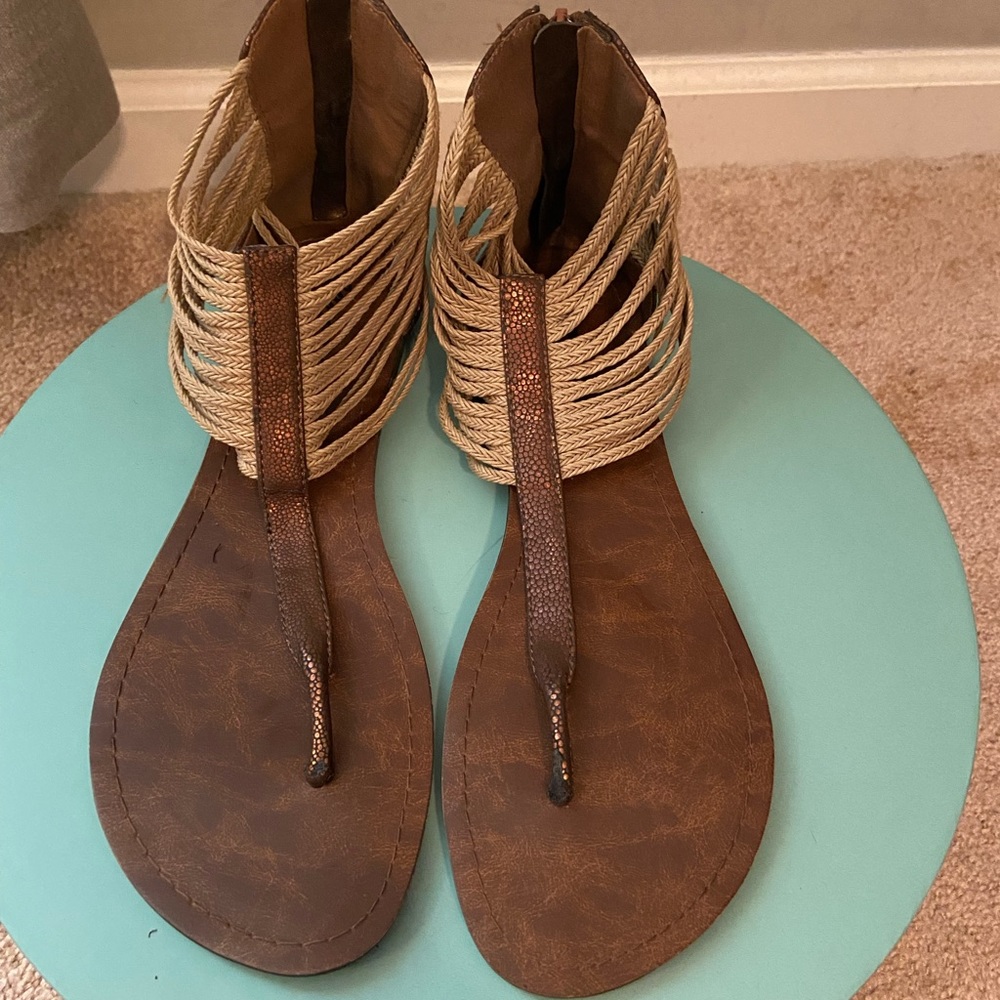 Brown/Tan Sandals/Size 10
